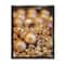 Stupell Industries Gleaming Christmas Ornaments Bells Framed Floater Canvas Wall Art